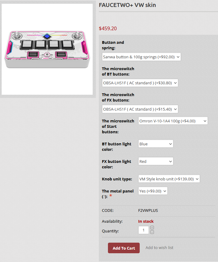 faucetwo+ arcade specs
